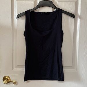 Zara Double Layer Black Seamless Tank Top Sleeveless